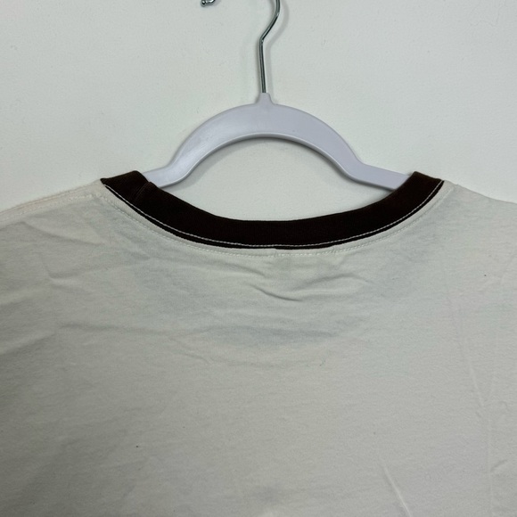 Early Y2K Nike Embroidered Nike Air Logo Short Sleeve T-shirt Men’s 2XL Mocha - Picture 6 of 7